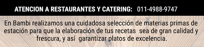 atencion a resturantes y catering